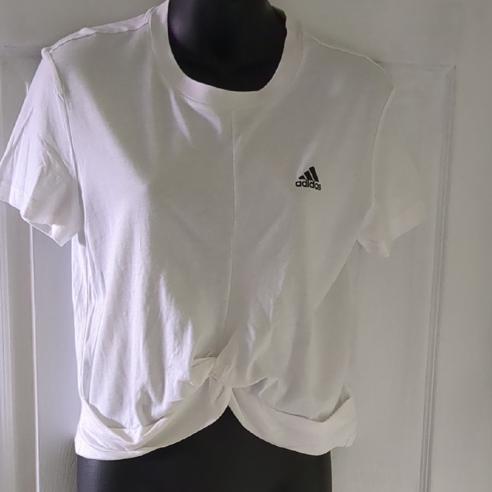 Adidas Classic White Tee with Black Logo